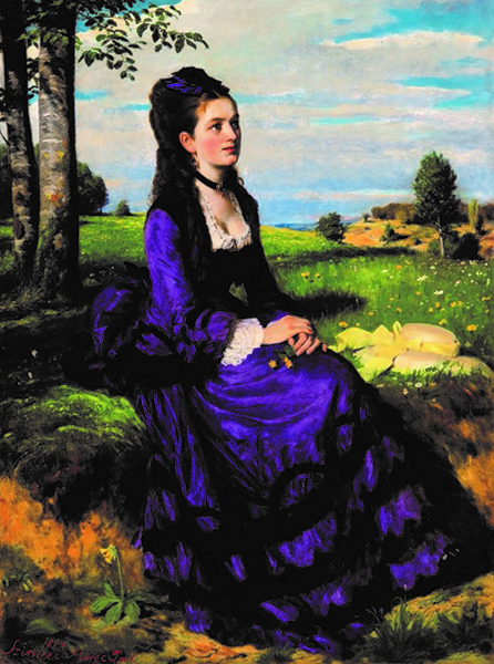 シニェイ・メルシェ・パール 《紫のドレスの婦人》 1874年、油彩/カンヴァス、ブダペスト、ハンガリー・ナショナル・ギャラリー © Museum of Fine Arts, Budapest – Hungarian National Gallery, 2019