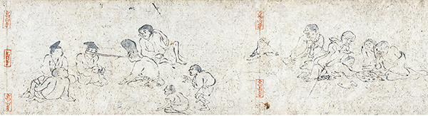 国宝　鳥獣戯画　丙巻（部分）　平安時代 12世紀　京都・高山寺　通期
