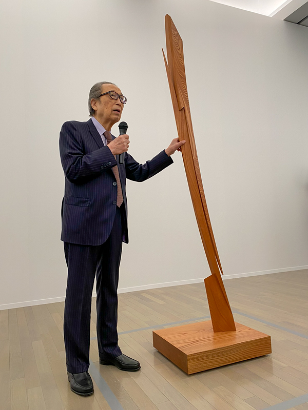内覧会にて、澄川喜一氏 内覧会にて、澄川喜一氏