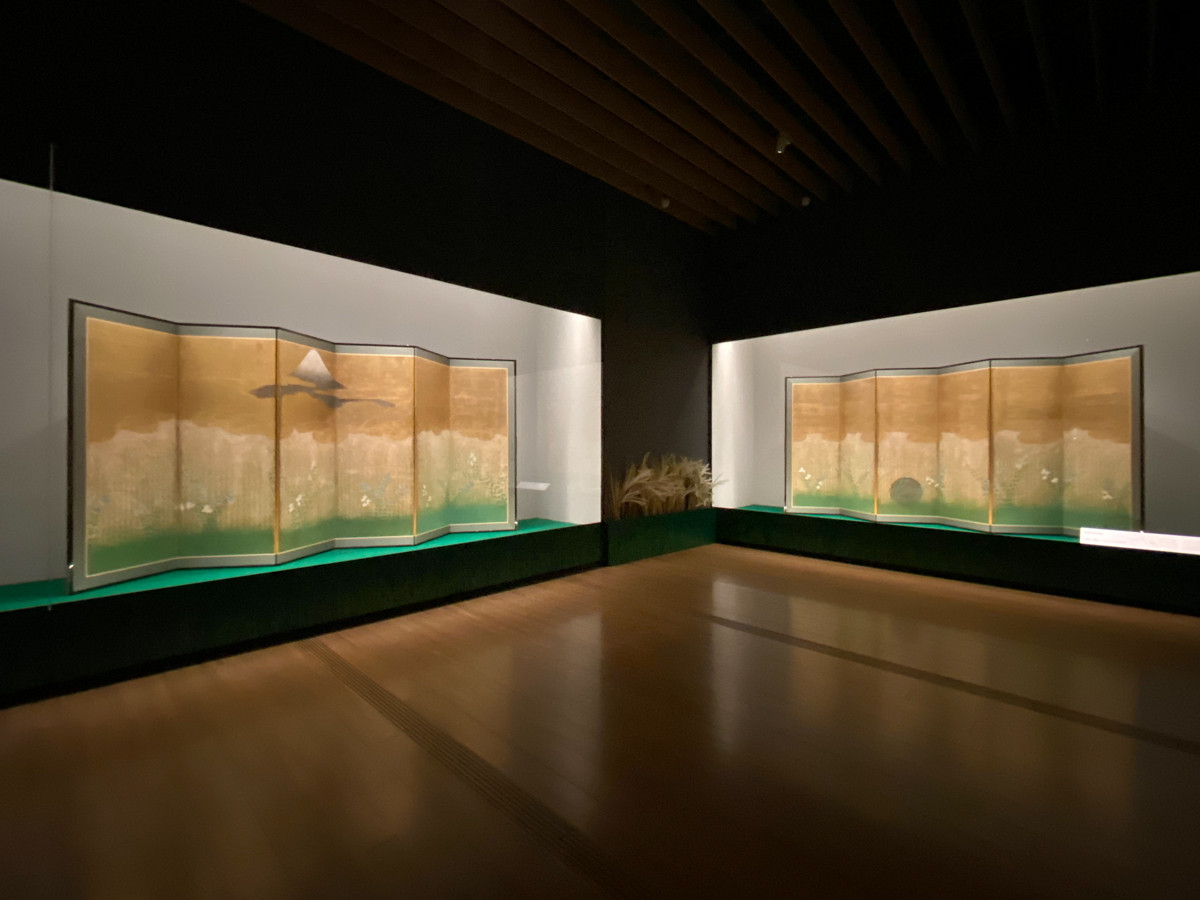 第1章「空間をつくる」　《武蔵野図屏風》江戸時代 17世紀［全期間展示］