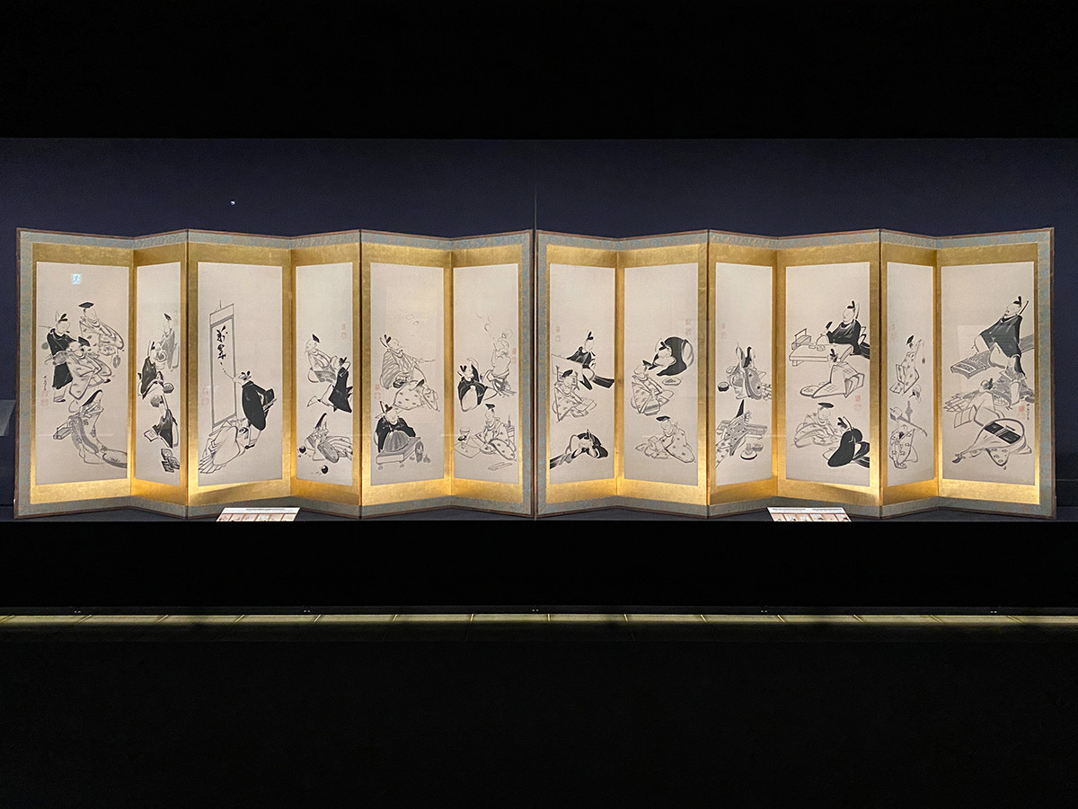 伊藤若冲《三十六歌仙図屏風》寛政8年(1796)