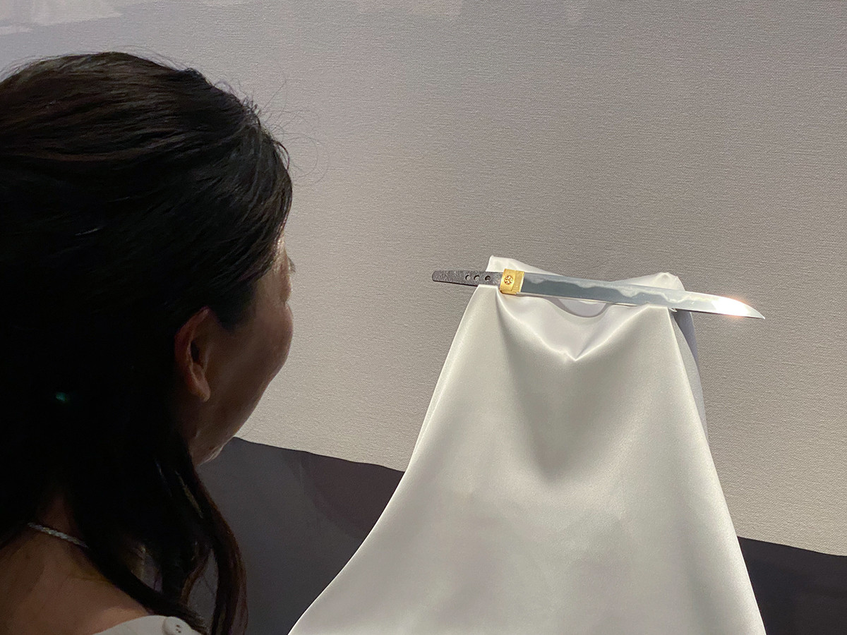 >三井記念美術館コレクション特別展「国宝の名刀『日向正宗』と武将の美」会場より 国宝《日向正宗》