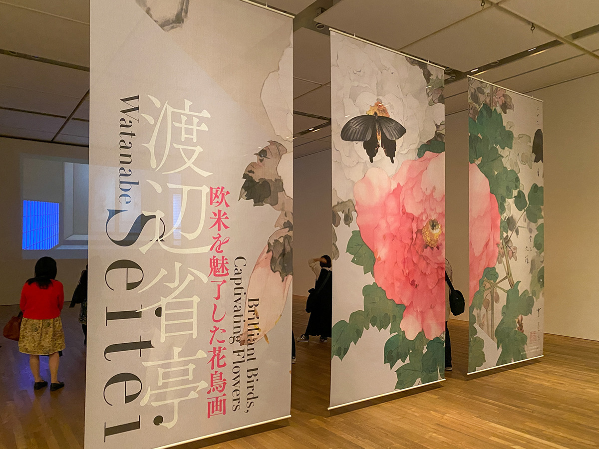 東京藝術大学大学美術館「渡辺省亭　欧米を魅了した花鳥画」会場風景