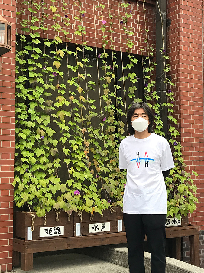姫路市立美術館にて 日比野克彦氏