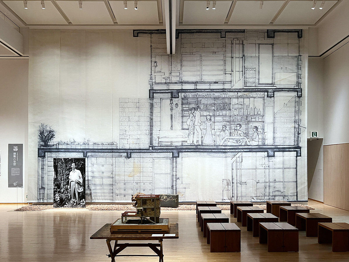 東京都現代美術館「吉阪隆正展　ひげから地球へ、パノラみる」会場