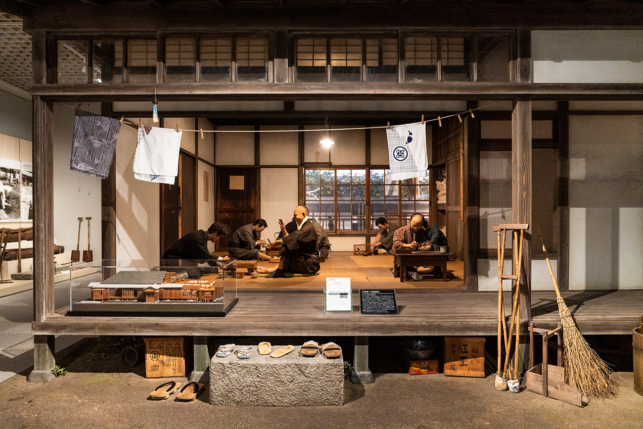 国立ハンセン病資料館　常設展示室　1928年に建築された雑居部屋（山吹舎）の一室原寸再現 