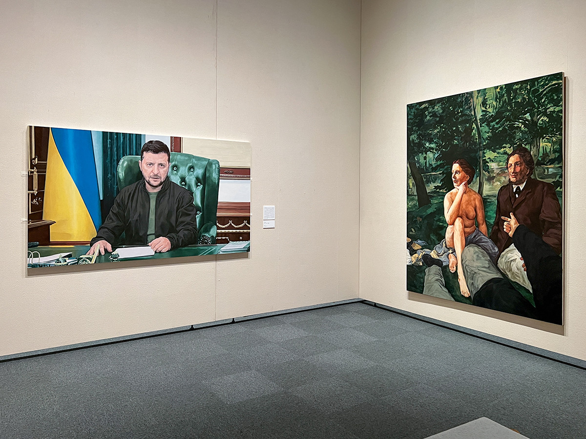 練馬区立美術館「日本の中のマネ ― 出会い、120年のイメージ ―」会場 福田美蘭の作品