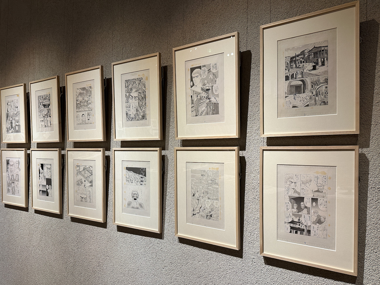 東京造形大学附属美術館「ヤマザキマリの世界」会場より 『テルマエ・ロマエ』2008〜2013年