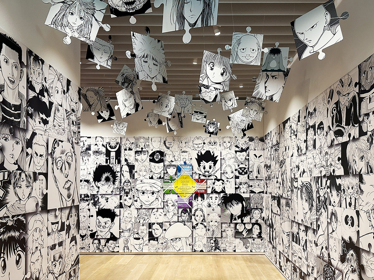 森アーツセンターギャラリー「冨樫義博展 -PUZZLE-」会場より プロローグエリア