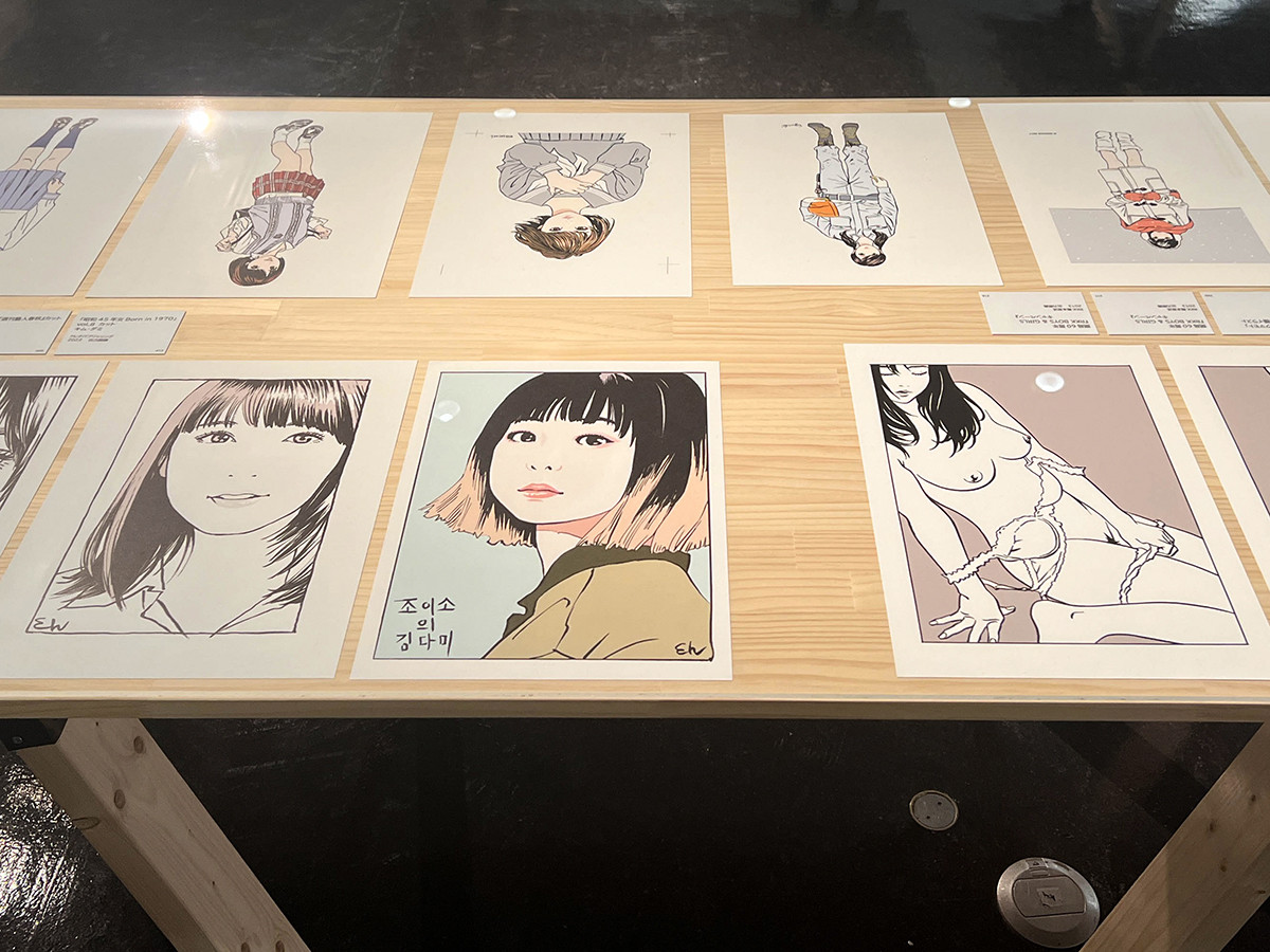 千葉県立美術館「江口寿史イラストレーション展　彼女」から　第2章「恋慕 │ マンガからイラストレーションへ　1977年～」