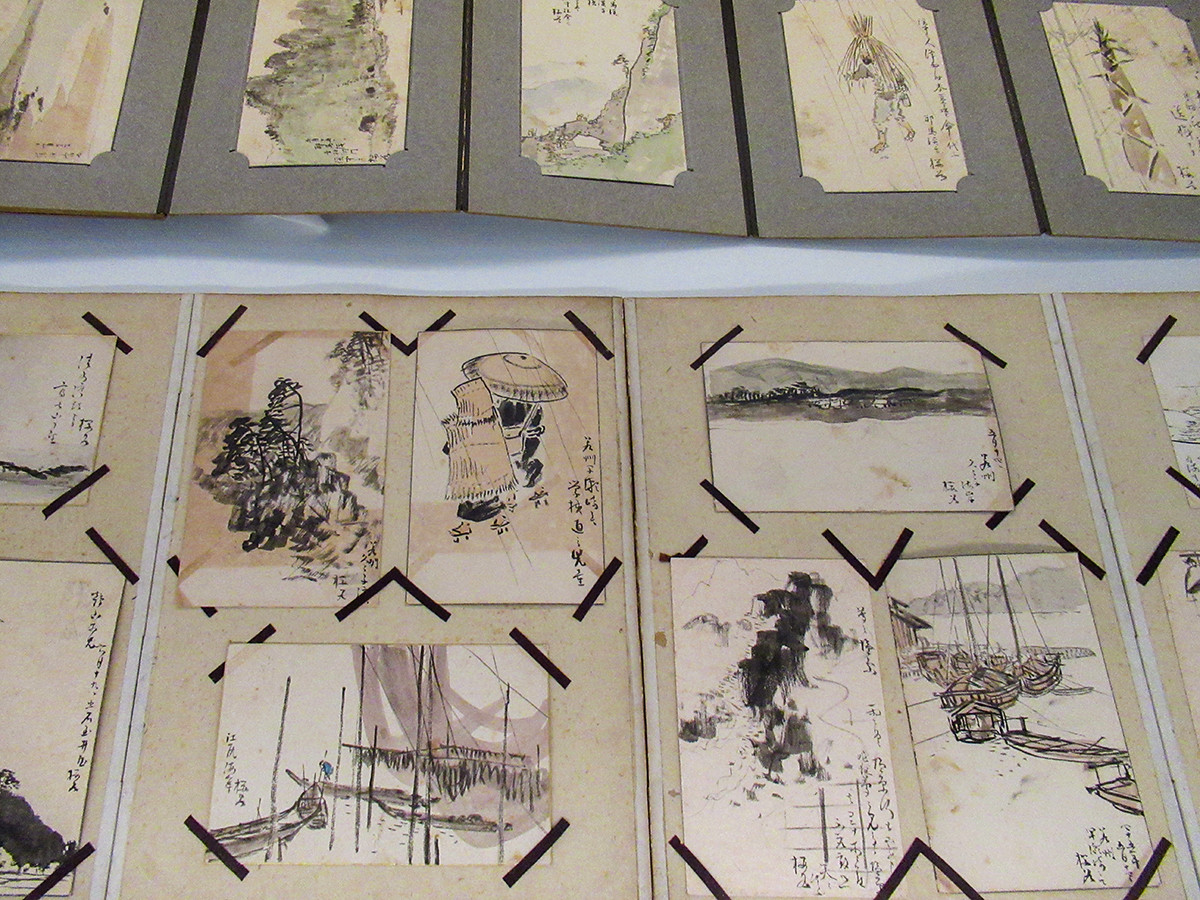 泉屋博古館「木島櫻谷 ― 山水夢中 ―」会場より　「大橋松次郎に宛てた絵葉書帖」明治～昭和期 京都府（京都文化博物館管理）