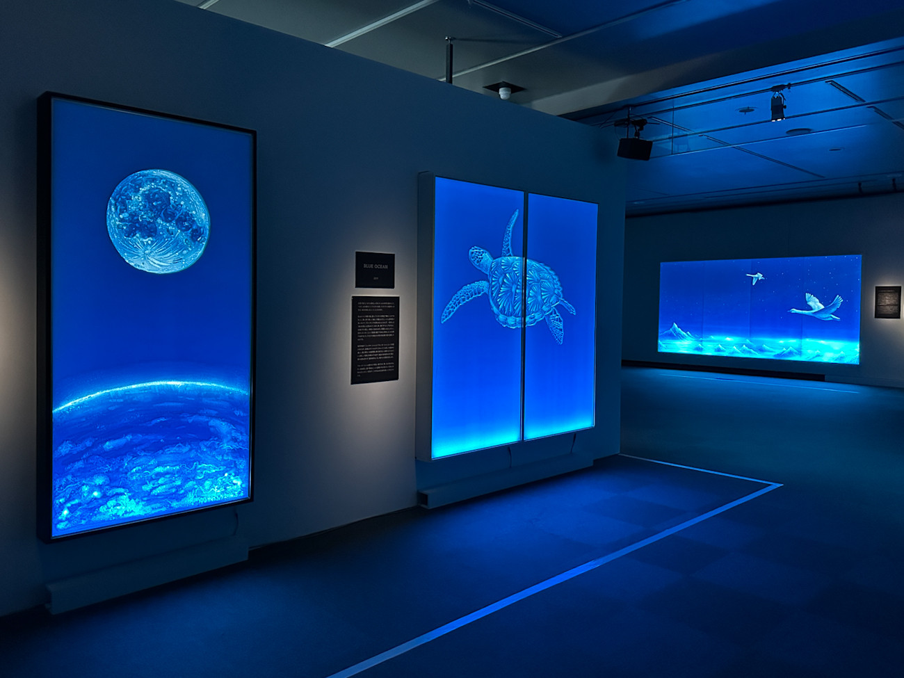 そごう美術館「光の芸術家 ゆるかわふうの世界~宇宙(そら)の記憶」会場