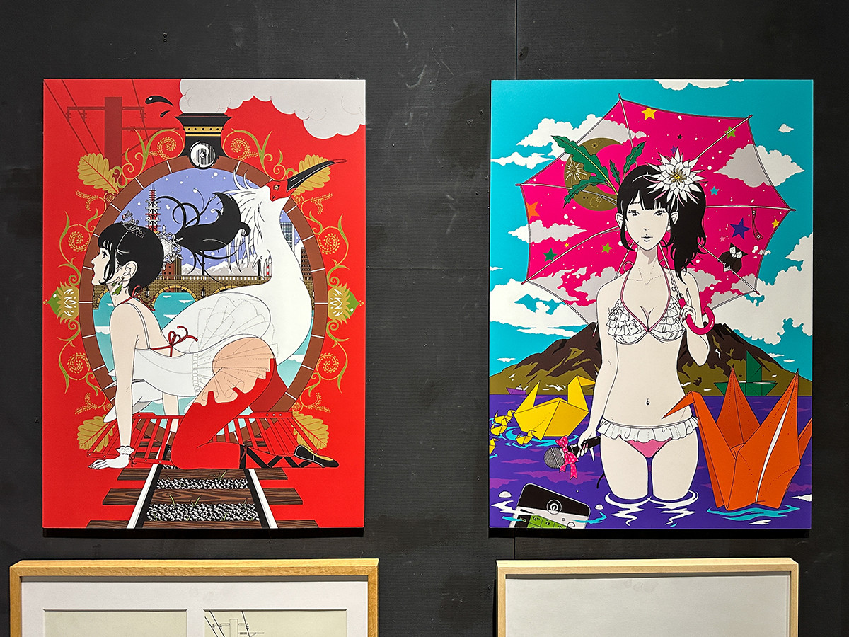 ギャラリーアーモ「中村佑介20周年展」会場より 「COLLABORATION」セクション