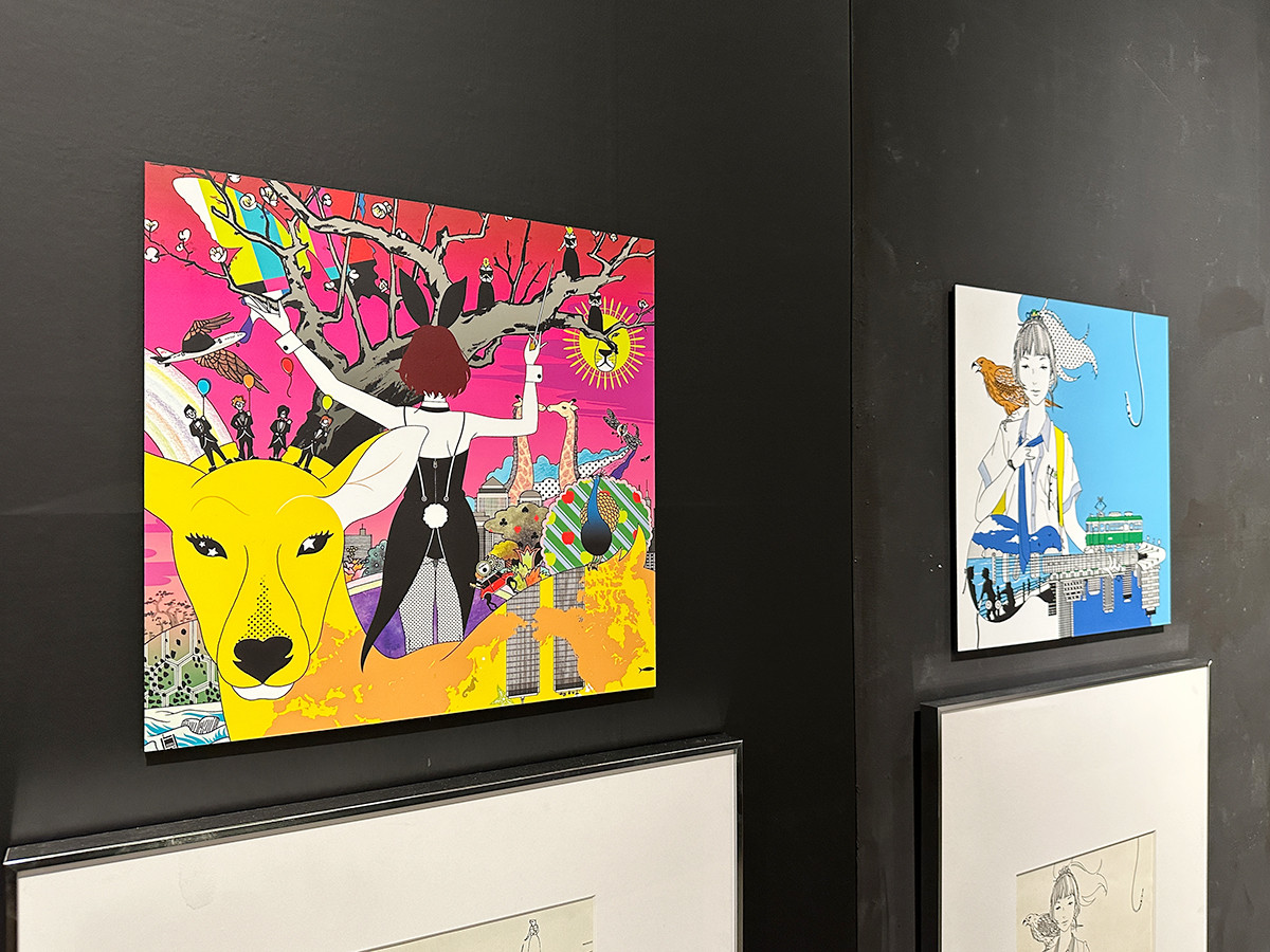 ギャラリーアーモ「中村佑介20周年展」会場より 「ASIAN KUNG-FU GENERATION」セクション