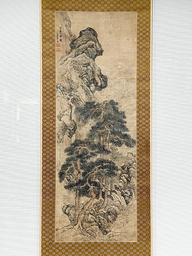 静嘉堂文庫美術館「初春を祝う　― 七福うさぎがやってくる！」会場より　重要文化財 王建章《川至日升図》明時代・17世紀