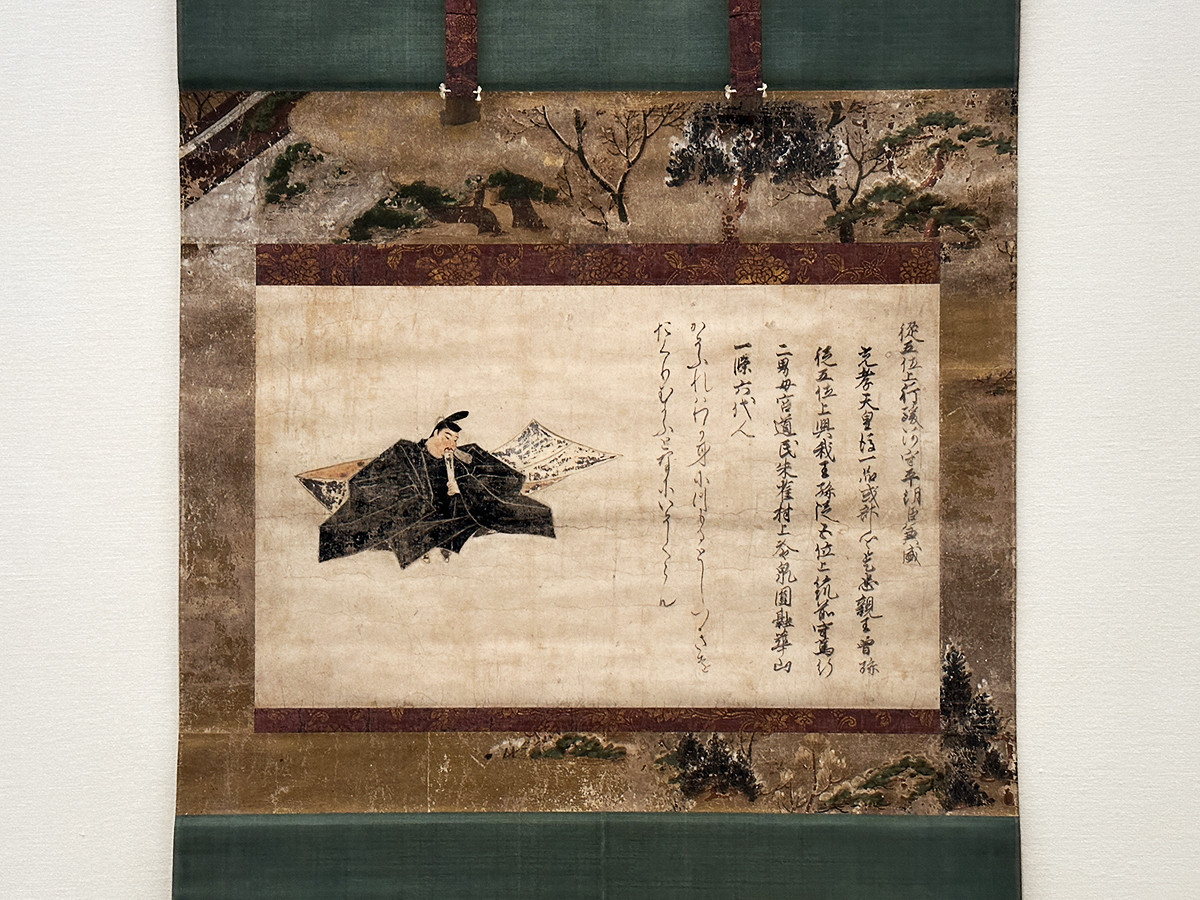 MOA美術館 名品展 国宝「紅白梅図屏風」会場より 重要文化財《平兼盛像 佐竹本三十六歌仙切》鎌倉時代 13世紀