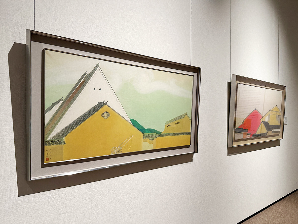 茨城県近代美術館「速水御舟展」会場より　《京の家・奈良の家》昭和2年（1927）東京国立近代美術館