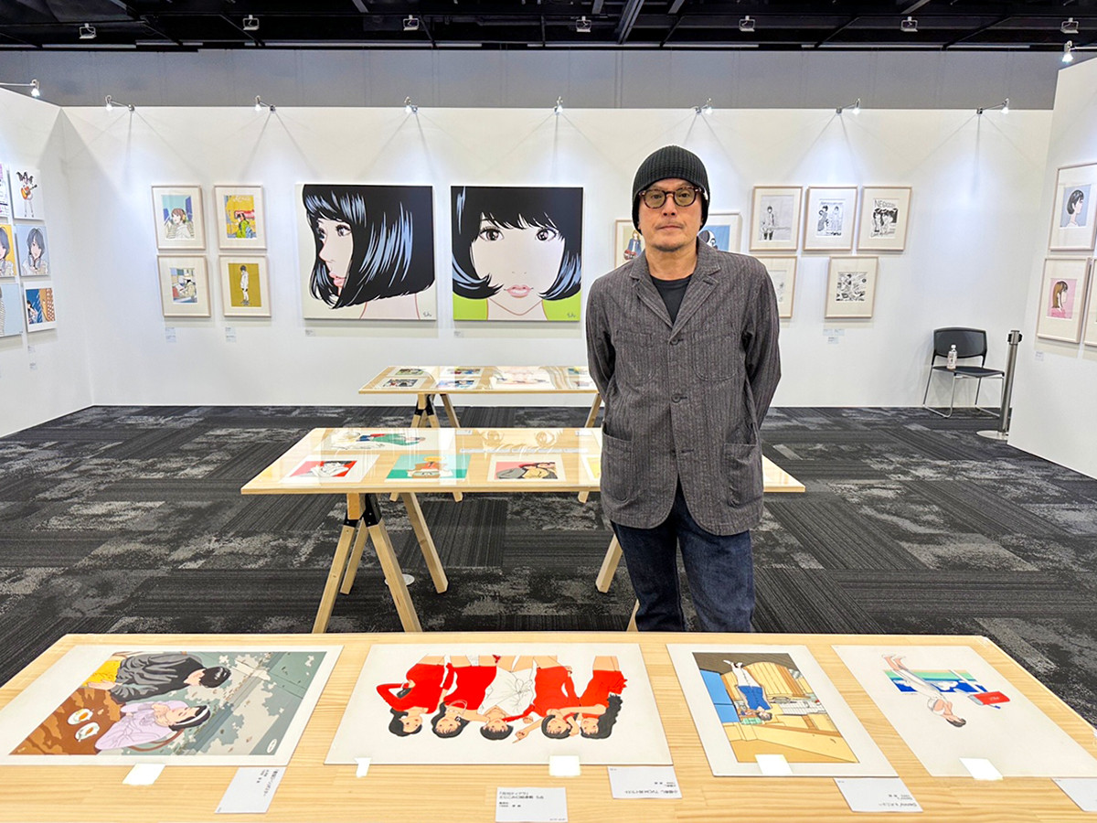 東京ミッドタウン日比谷「江口寿史イラストレーション展 東京彼女」会場より　江口寿史さん