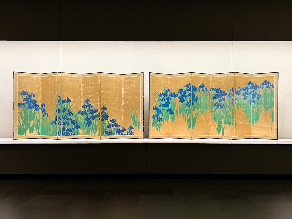 S*a様 尾形光琳 燕子花図屏風 アートフレーム　インテリア　99 メトロポリタ 毎年恒例、尾形光琳の国宝「燕子花図屏風」が根津美術館で公開