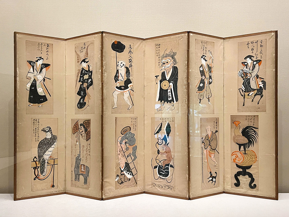 《大津絵貼交屛風》 江戸時代 18世紀