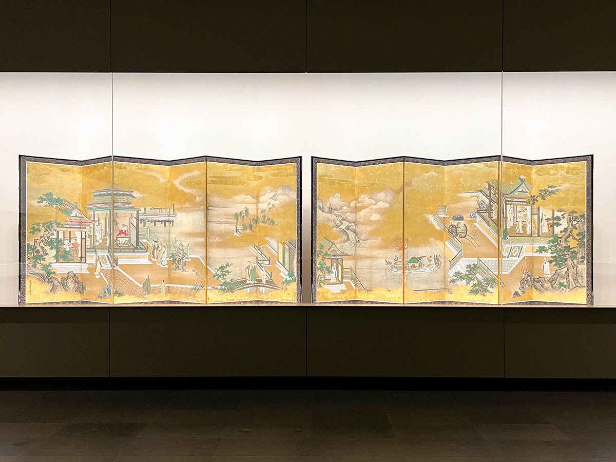 《両帝図屏風》 狩野探幽筆 江戸時代 寛文元年（1661）