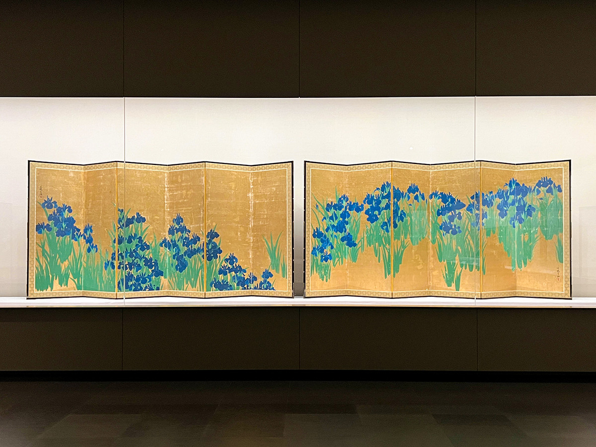 国宝 《燕子花図屏風》 尾形光琳筆 江戸時代 18世紀