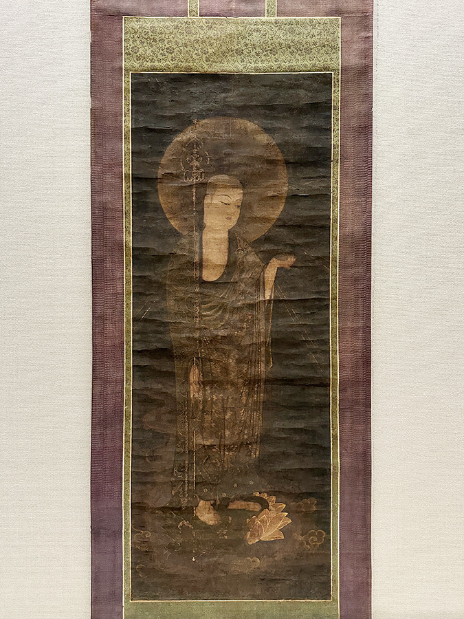 根津美術館「救いのみほとけ」展　会場より　《地蔵菩薩像》鎌倉時代 14世紀