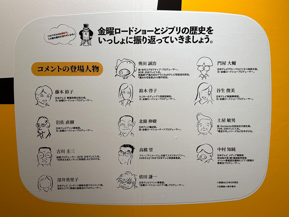 寺田倉庫B&C HALL/E HALL「金曜ロードショーとジブリ展」会場より ヒストリーゾーン入口