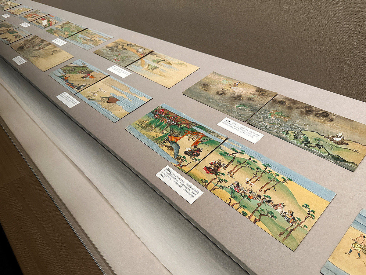 根津美術館「物語る絵画」会場より 《舞の本絵本断簡》江戸時代 17世紀