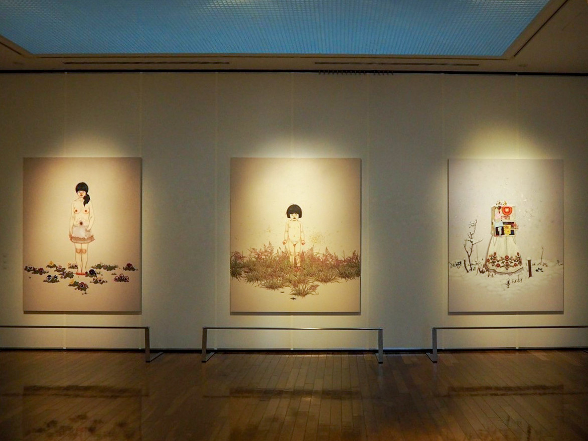 展示風景 展示室1には初期の油彩画や鉛筆画が