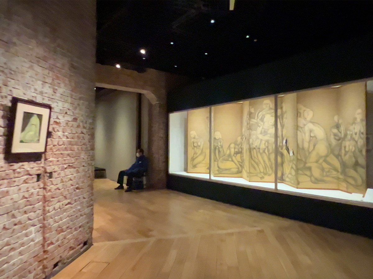 展示風景（左）《畜生塚》 大正4年頃 京都国立近代美術館