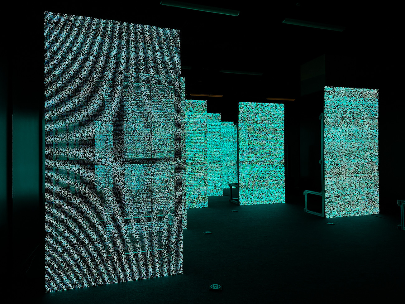 「セントラルドグマ ~生命(いのち)の根源が描き出すサイエンスアート~」展会場より 「Birth」