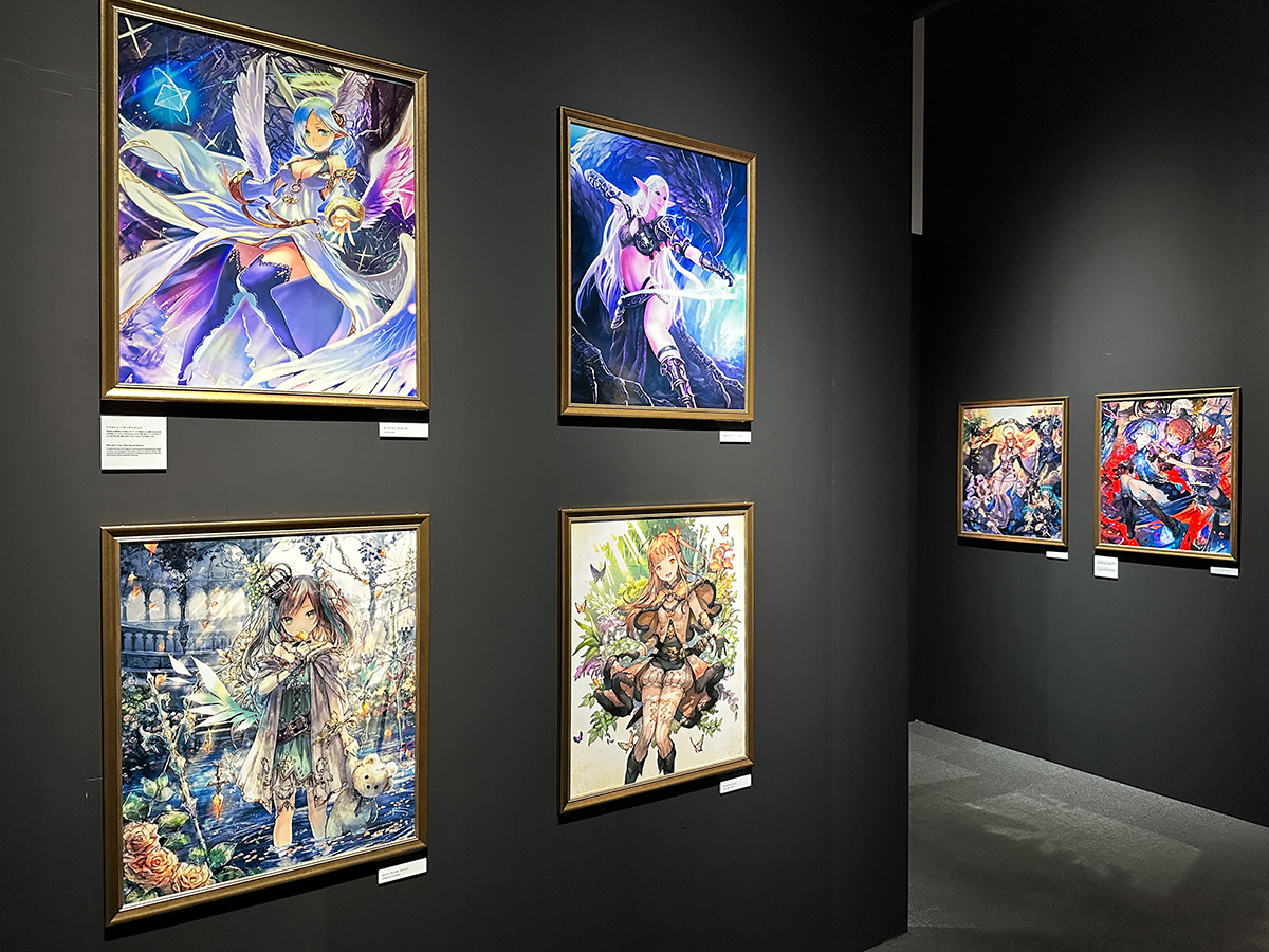 上野の森美術館「Cygames展 Artworks」会場より　「キャラクターがつくる世界観」