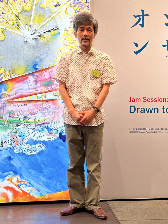 アーティゾン美術館「ジャム・セッション 石橋財団コレクション×山口晃 ここへきて やむに止まれぬ サンサシオン」会場 山口晃氏