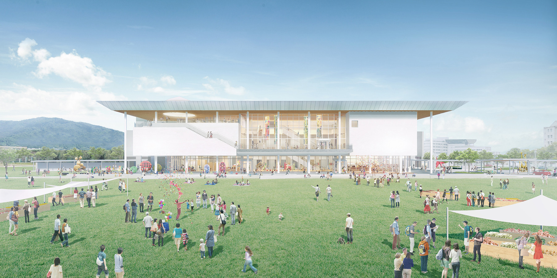 鳥取県立美術館 提供:槇総合計画事務所 イメージ制作:ヴィック Vicc Ltd.