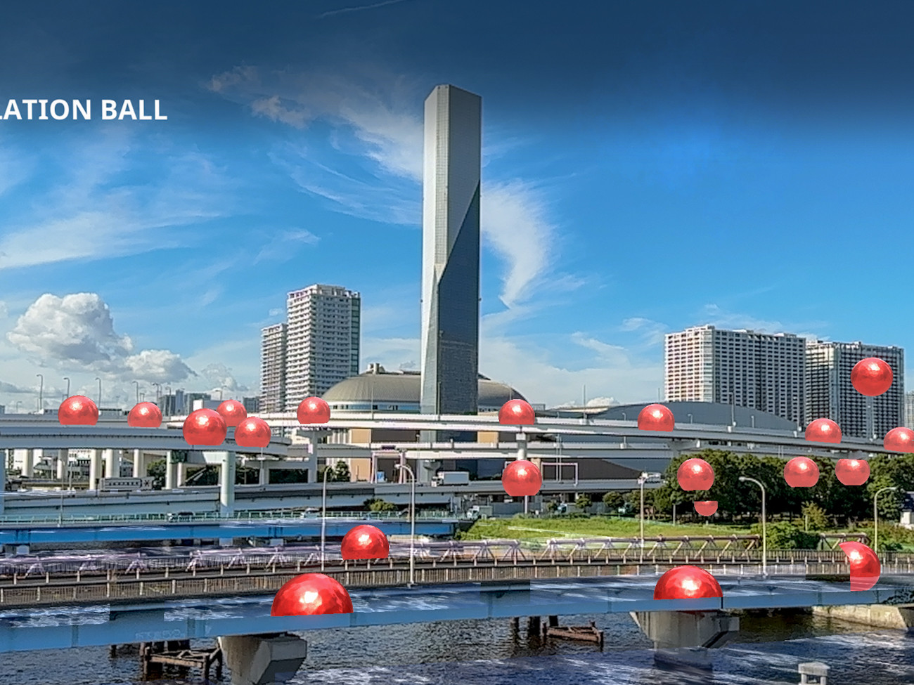 体験型ARアート作品「CIRCULATION BALL ― まちもひともせかいもめぐる」