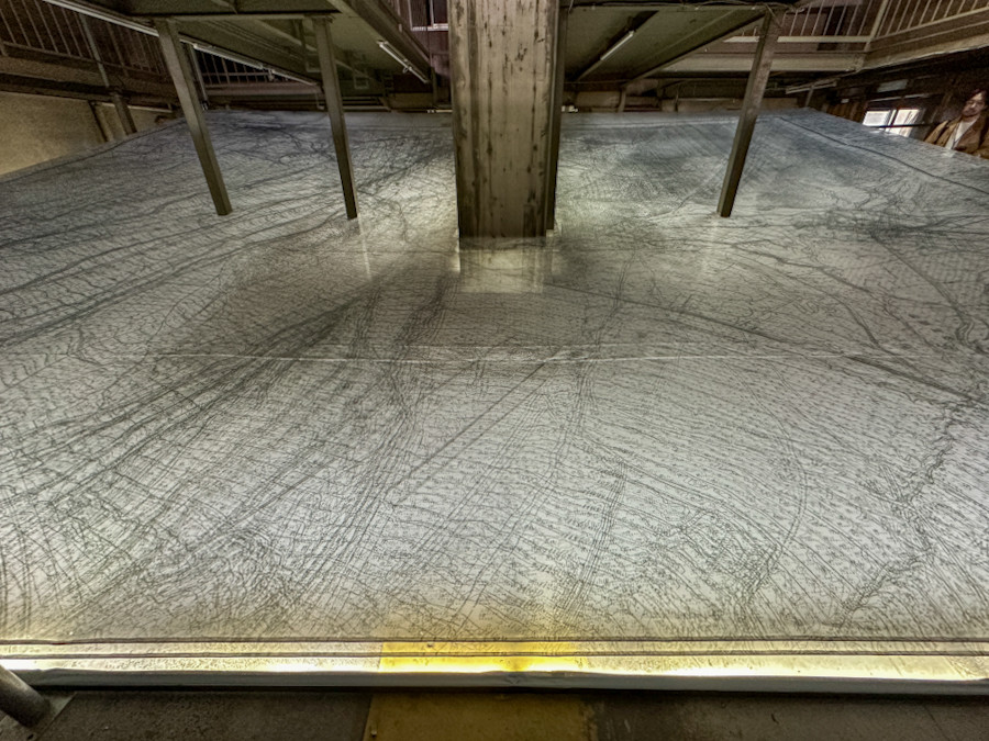 「FUJI TEXTILE WEEK 2023」会場より 顧剣亨《Map Sampling_Fujiyoshida》