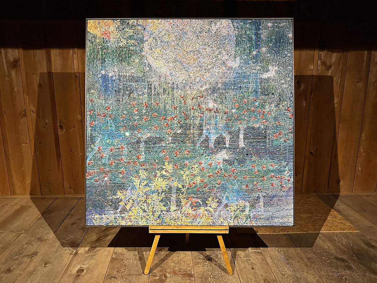 「FUJI TEXTILE WEEK 2023」会場より 清川あさみ《わたしたちのおはなし》