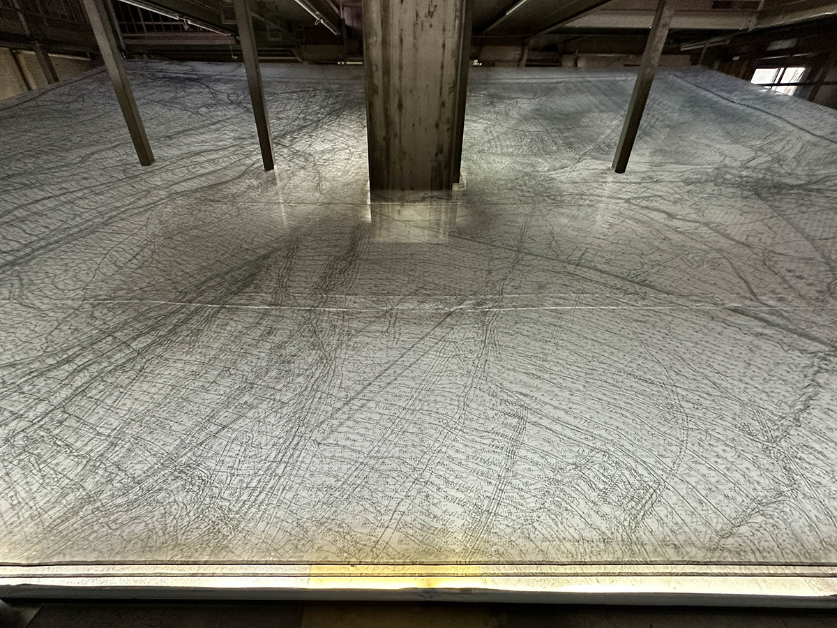 「FUJI TEXTILE WEEK 2023」会場より 顧剣亨《Map Sampling_Fujiyoshida》