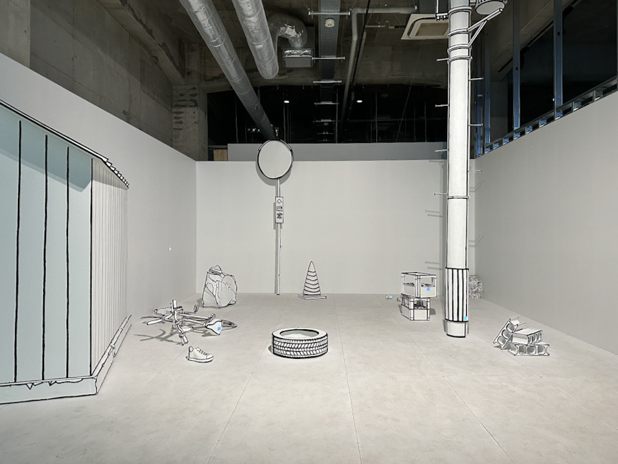 寺田倉庫 G3-6F「TERRADA ART AWARD 2023 ファイナリスト展」会場より 村上慧(真鍋大度賞)の作品