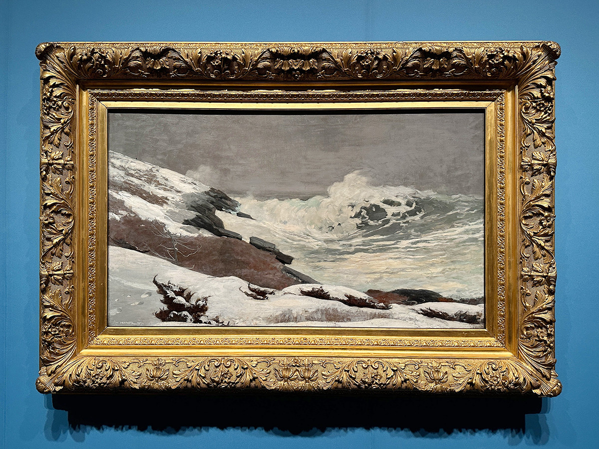 東京都美術館「印象派 モネからアメリカへ ウスター美術館所蔵」会場より　ウィンスロー・ホーマー《冬の海岸》1892年　ウスター美術館