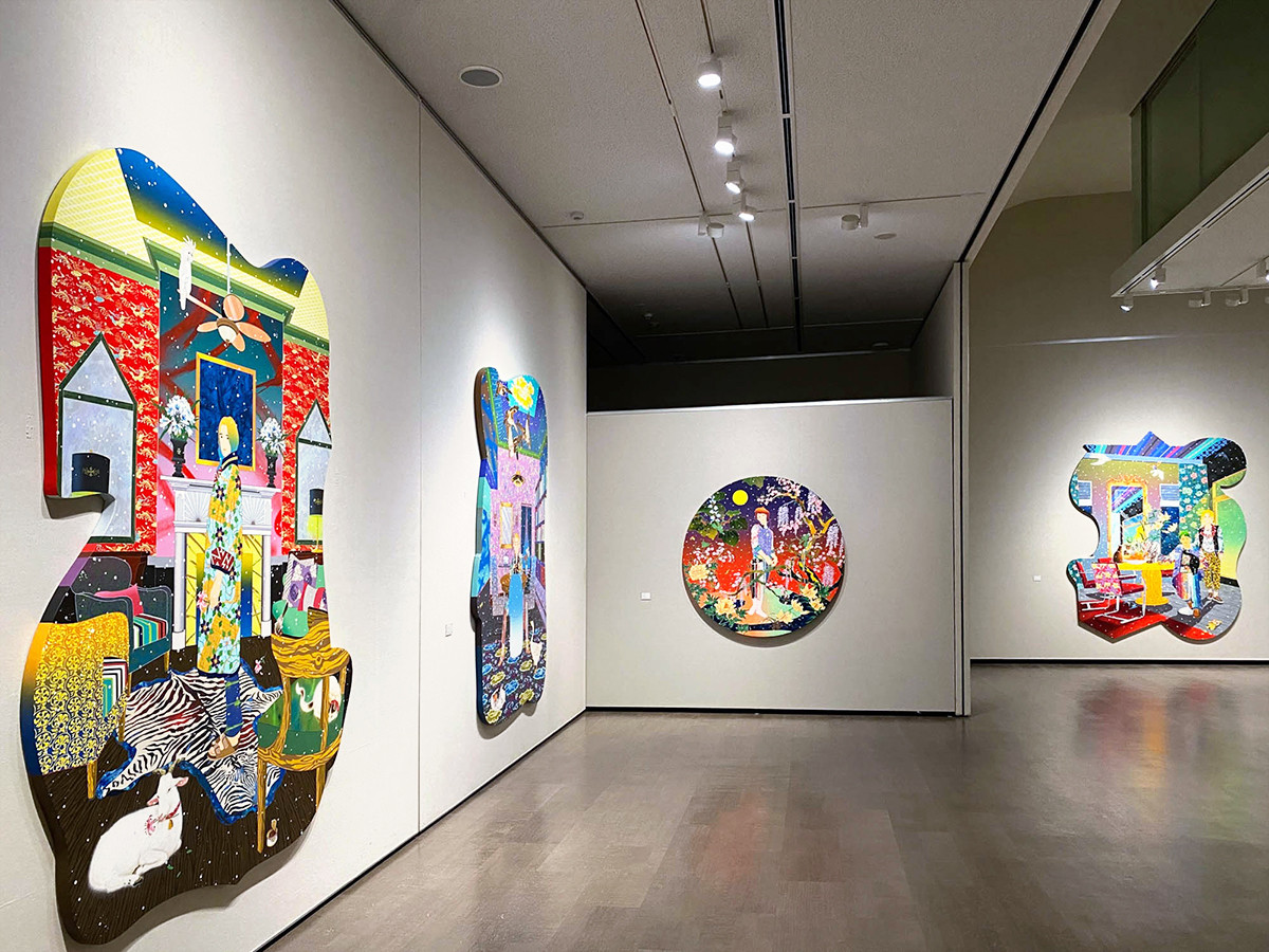 岐阜県美術館「クロスアート4 ビロンギング」会場