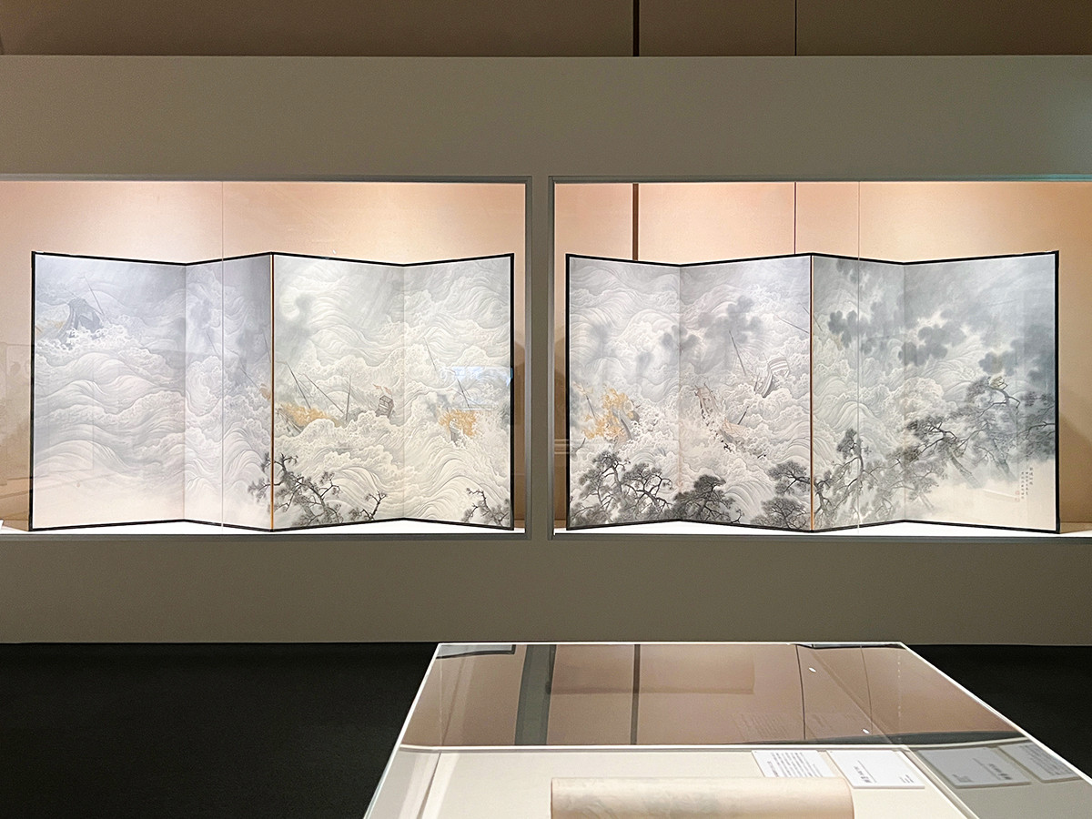 練馬区立美術館「生誕150年 池上秀畝―高精細画人―」 池上秀畝《神風》1943年 靖國神社遊就館