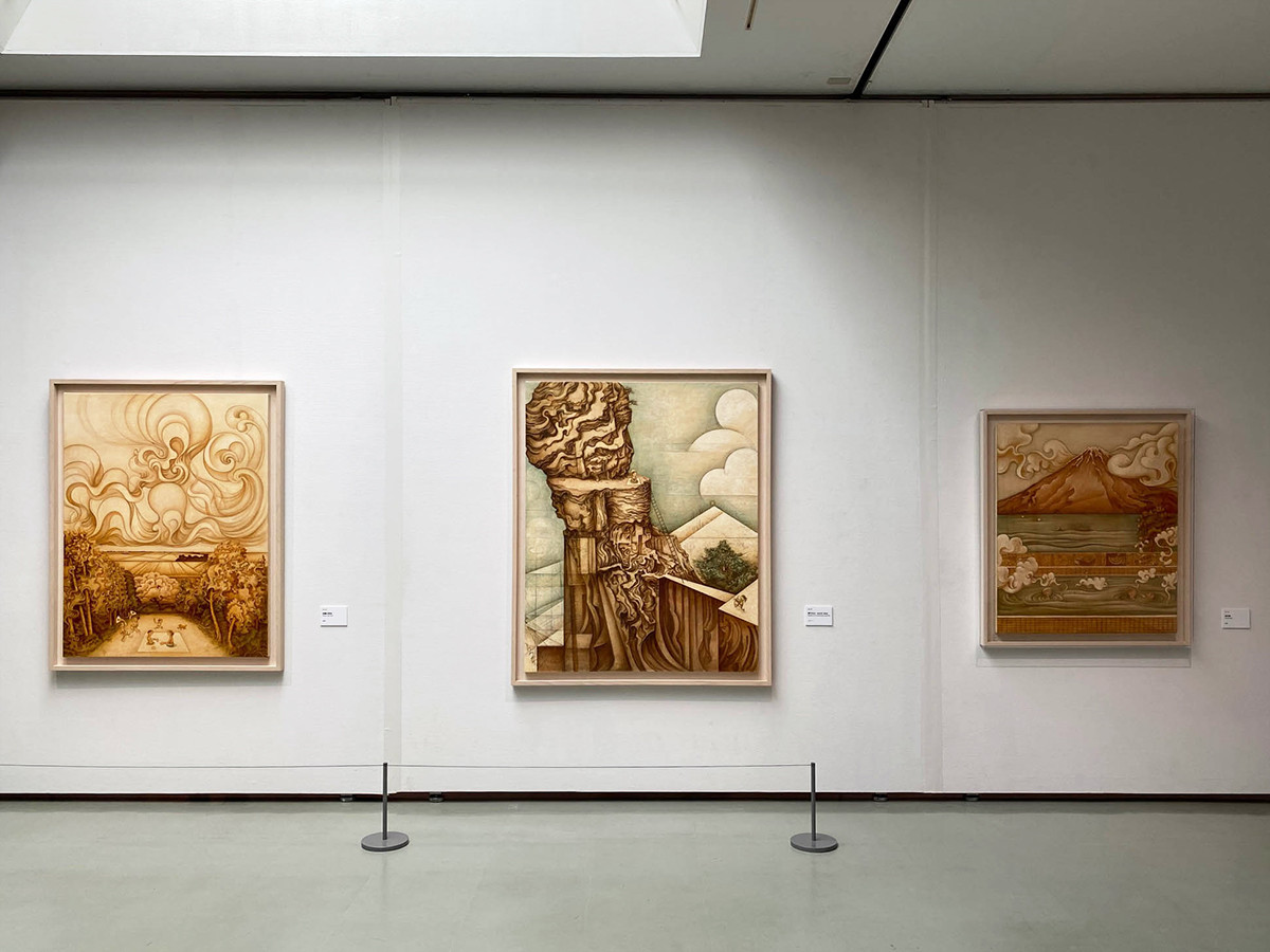 名古屋市美術館「𠮷本作次 絵画の道行き」会場