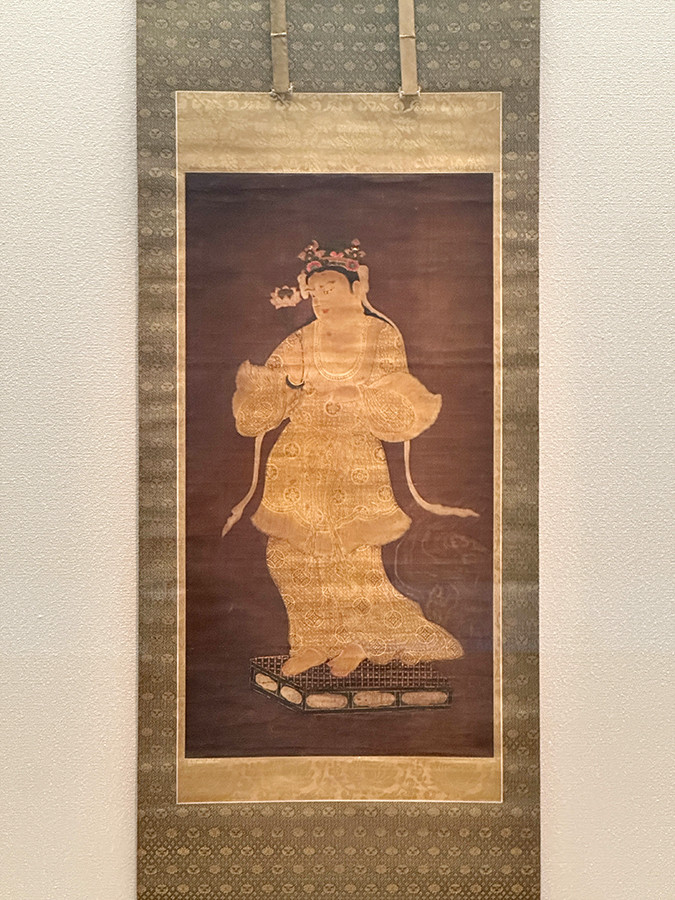 奈良国立博物館　特別展「空海」会場より　国宝《伝船中湧現観音像》平安時代（12世紀）和歌山・龍光院［展示期間：4/13～5/12］