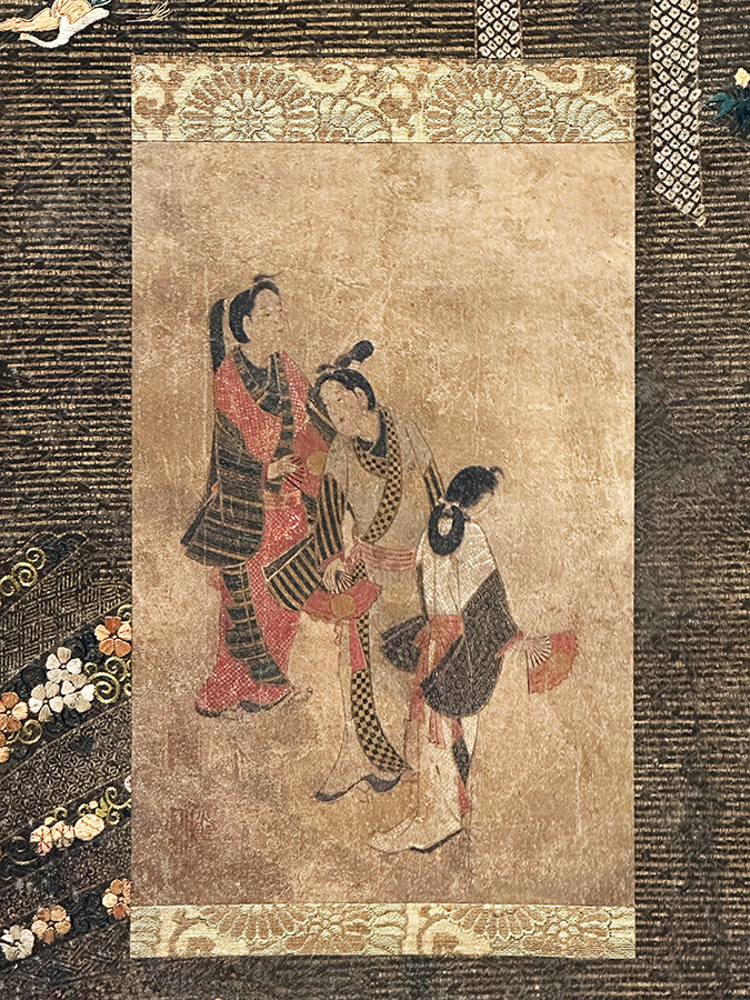 大倉集古館「浮世絵の別嬪さん―歌麿、北斎が描いた春画とともに」会場より　岩佐又兵衛《連舞之図》江戸時代　17世紀中期　個人蔵