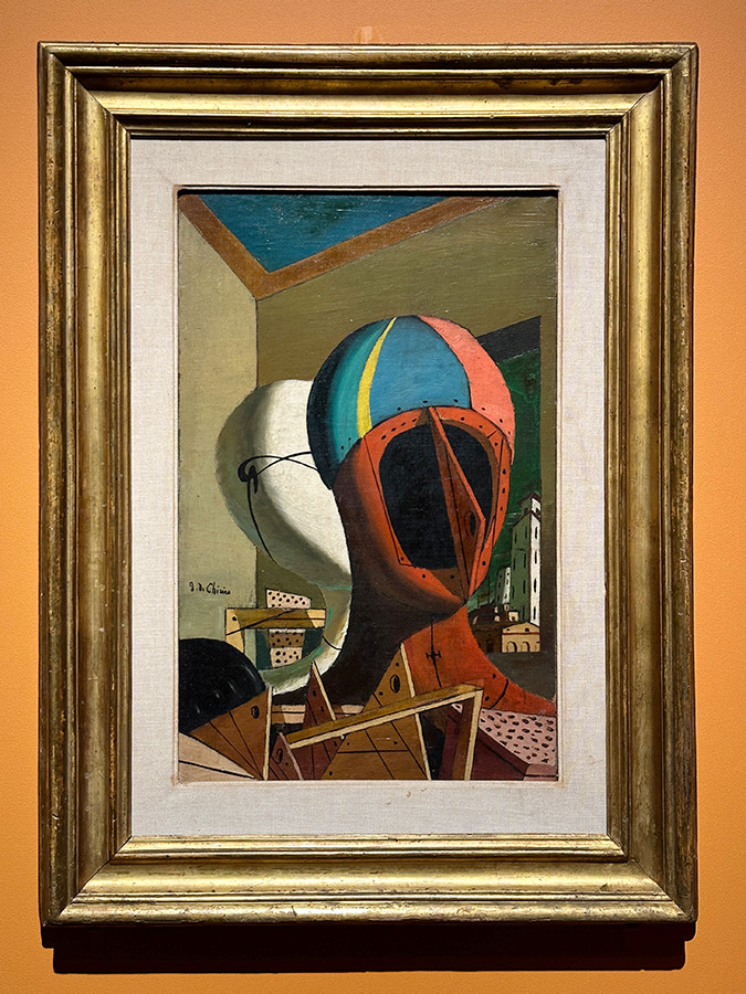 東京都美術館「デ・キリコ展」会場より　《形而上的なミューズたち》 1918年　カステッロ・ディ・リヴォリ現代美術館（フランチェスコ・フェデリコ・チェッルーティ美術財団より長期貸与）　© Castello di Rivoli Museo d'Arte Contemporanea, Rivoli-Turin, long-term loan from Fondazione Cerruti　© Giorgio de Chirico, by SIAE 2024