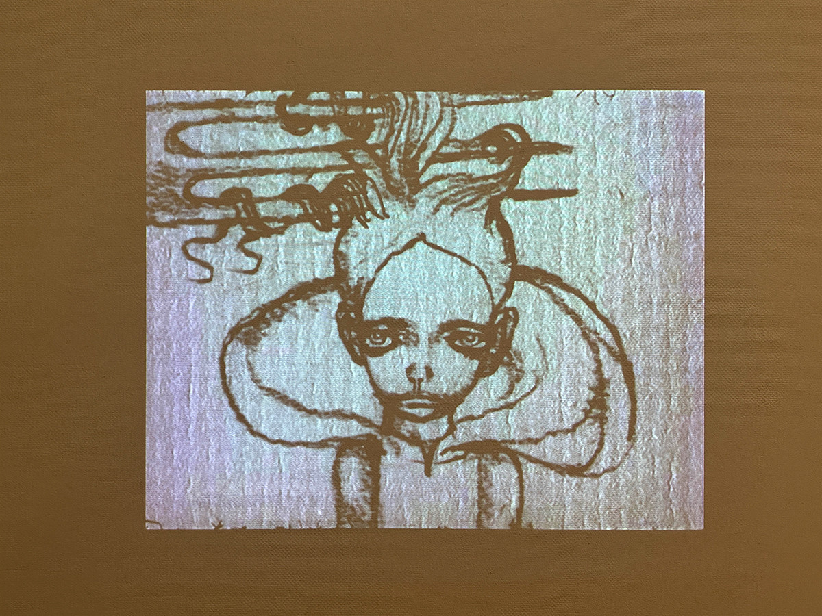 東京オペラシティアートギャラリー「宇野亞喜良展 AQUIRAX UNO」会場より　「アニメーション映画」