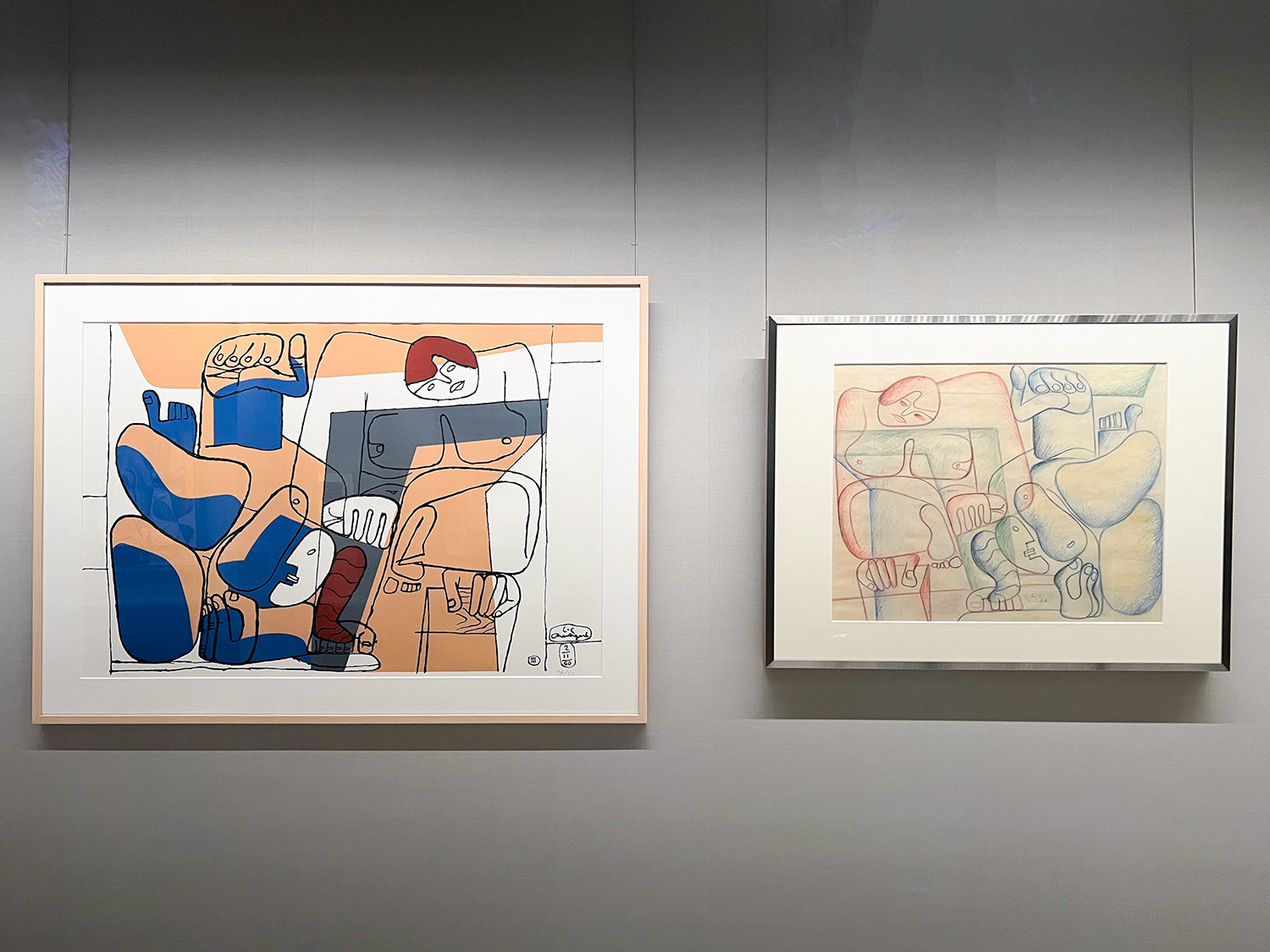 大倉集古館「大成建設コレクション　もう一人のル・コルビュジエ～絵画をめぐって」 （左から）《行列》1962年刊 ／ 《人物》1962年