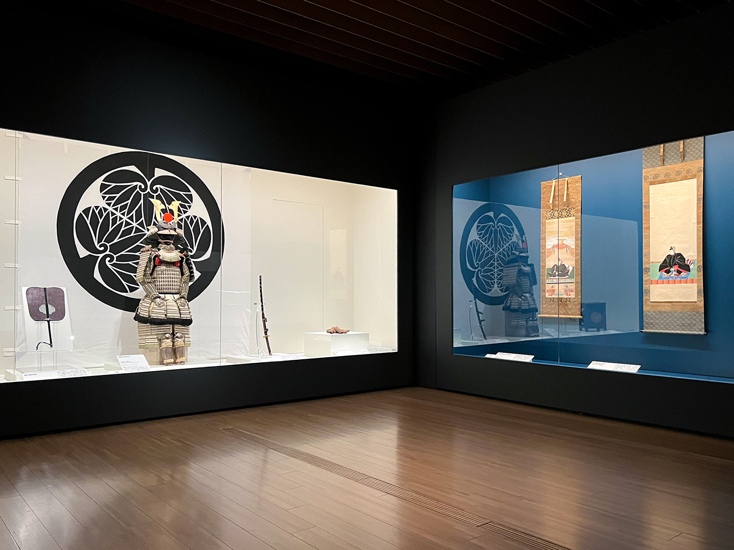 「徳川美術館展 尾張徳川家の至宝」会場より 第1章「尚武　もののふの備え」